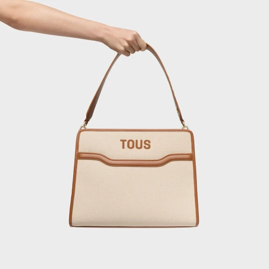 Zdjęcie produktu Średnia Torba Typu Shopping Z Płótna W Kolorze Camel Audree - Tous