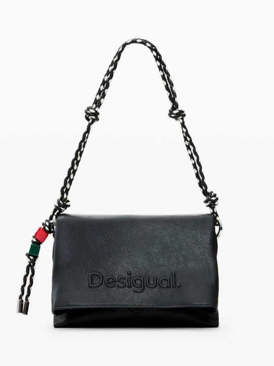 Zdjęcie produktu Średnia torba z zawieszką z logo Desigual czarny