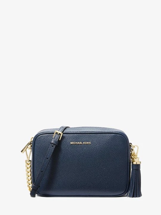 Zdjęcie produktu Średnia torebka do przewieszenia przez ramię Jet Set ze skóry groszkowej Michael Kors GRANATOWY (Niebieski)