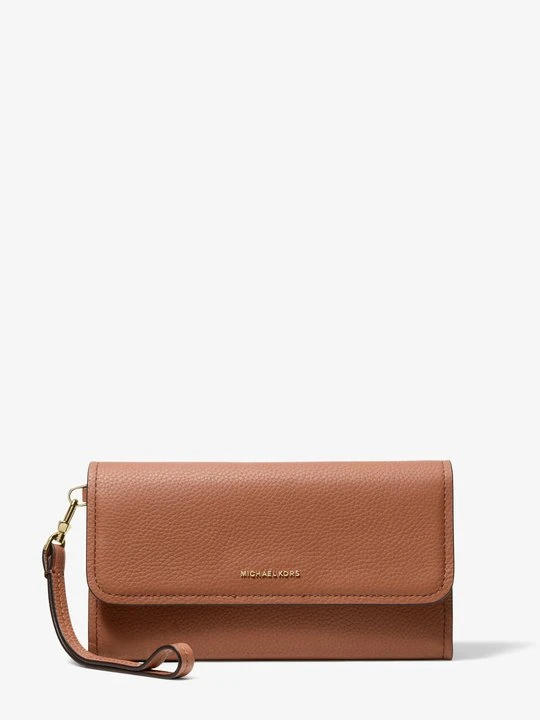 Zdjęcie produktu Średnia torebka na nadgarstek Jet Set na smartphona z groszkowej skóry Michael Kors BRĄZOWY (Brązowy)