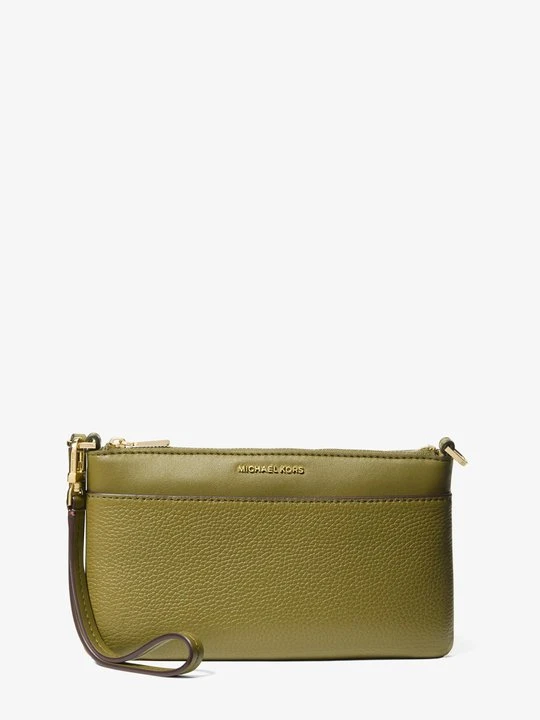 Zdjęcie produktu Średnia torebka na nadgarstek Jet Set z groszkowej skóry Michael Kors PISTACJOWY (Zielony)