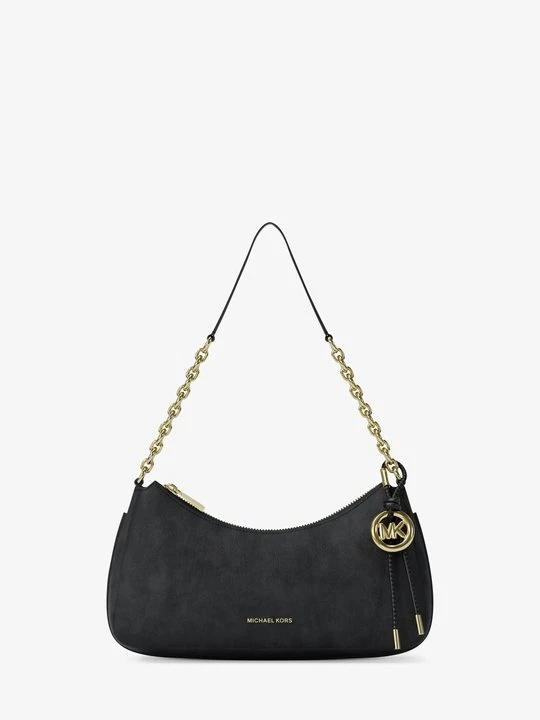 Zdjęcie produktu Średnia torebka Nolita z nubuku z łańcuszkiem Michael Kors CZARNY (Czarny)