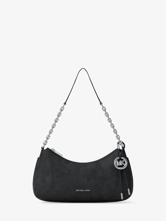 Zdjęcie produktu Średnia torebka Nolita z nubuku z łańcuszkiem Michael Kors CZARNY (Czarny)