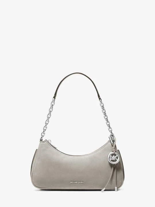 Zdjęcie produktu Średnia torebka Nolita z nubuku z łańcuszkiem Michael Kors SZARY WRZOS (Brązowy)