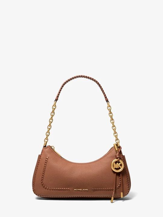 Zdjęcie produktu Średnia torebka Nolita ze skóry groszkowej z łańcuszkiem Michael Kors BRĄZOWY (Brązowy)