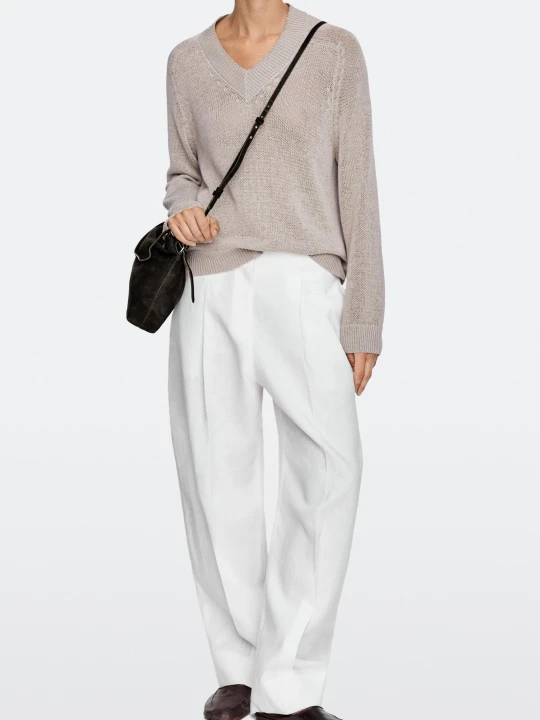 Zdjęcie produktu Średnia Zamszowa Torebka Na Ramię - Czekoladowy - Massimo Dutti - Female