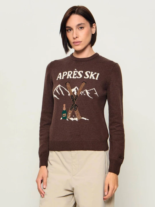 Zdjęcie produktu ST.Barth Sweter New Queen C | Slim Fit | z dodatkiem wełny i kaszmiru brązowy