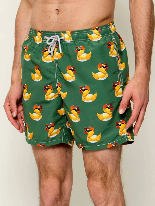 Zdjęcie produktu ST.Barth Szorty kąpielowe GUSTAVIA DUCKY RAPPER | Regular Fit zielony