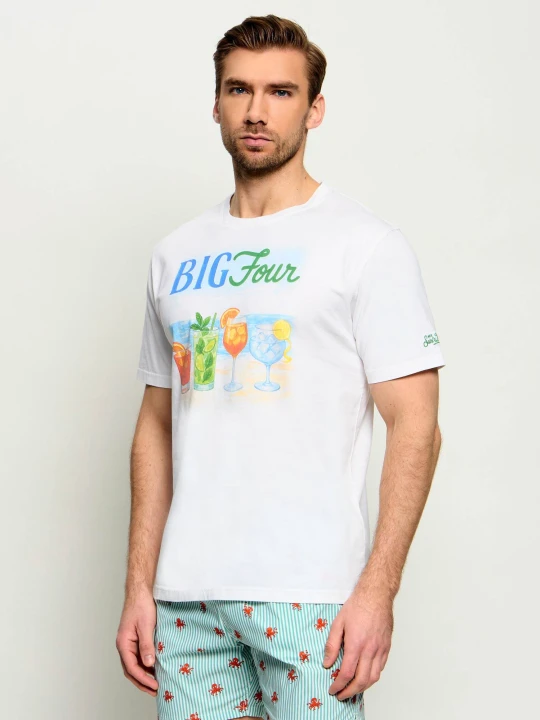 Zdjęcie produktu ST.Barth T-shirt DENVER Only Funs | Classic fit biały