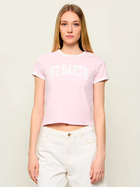 Zdjęcie produktu ST.Barth T-shirt Emilie | Cropped Fit różowy