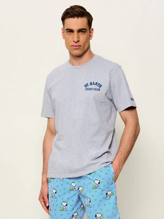 Zdjęcie produktu ST.Barth T-shirt PORTLAND | ST. Barth x PEANUTS | Regular Fit szary