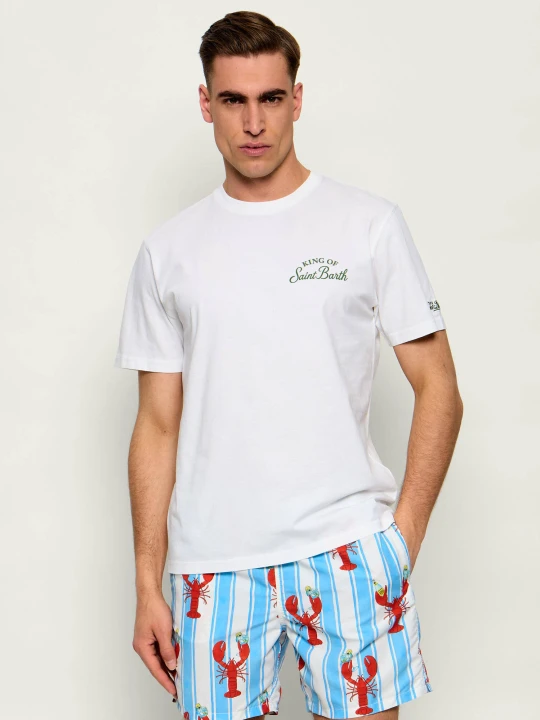 Zdjęcie produktu ST.Barth T-shirt PORTLAND | ST. BARTH X SNOOPY KING | Regular Fit biały