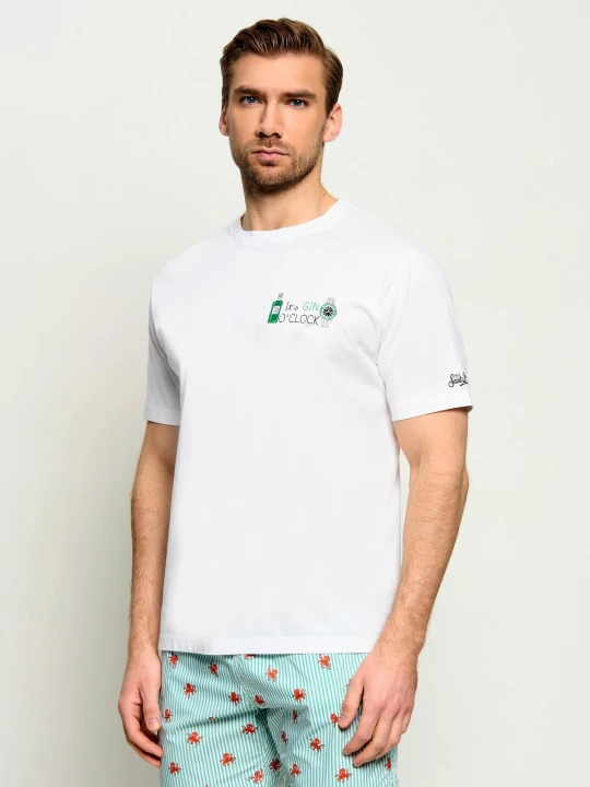 Zdjęcie produktu ST.Barth T-shirt Portofino Gin Clock | Classic fit biały