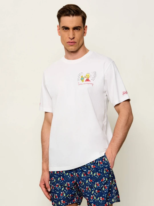 Zdjęcie produktu ST.Barth T-shirt Portofino SCROOGE TIME MONEY| ST.BARTH X DISNEY | Classic fit biały
