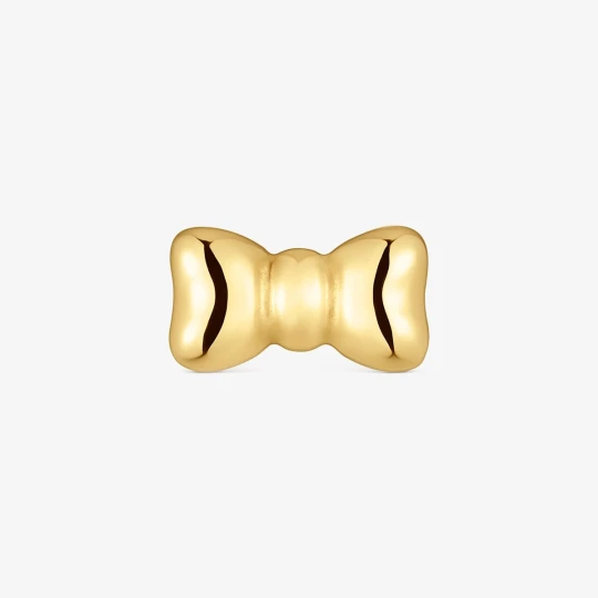 Zdjęcie produktu Stalowy Piercing Do Ucha W Kolorze Złota Z Kokardą Tous Ribbon - Tous