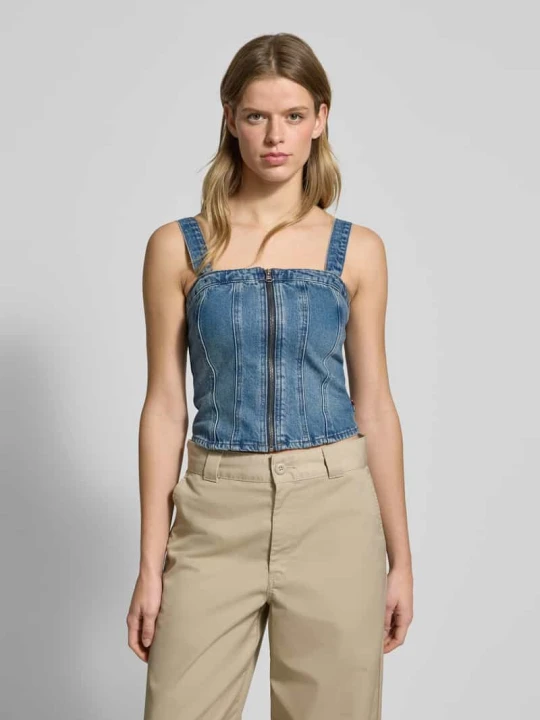 Zdjęcie produktu Stanik jeansowy z zamkiem błyskawicznym na całej długości Levi's Jeansowy niebieski