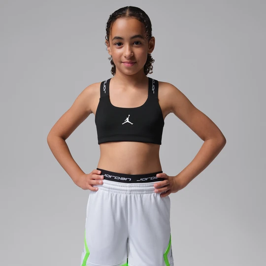 Zdjęcie produktu Stanik sportowy dla dużych dzieci Dri-FIT Jordan - Czerń