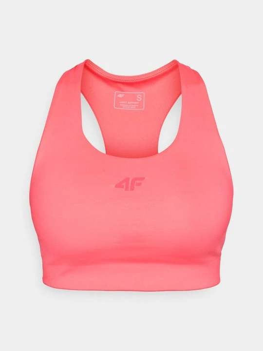 Zdjęcie produktu Stanik sportowy z lekkim wsparciem 4F koralowy