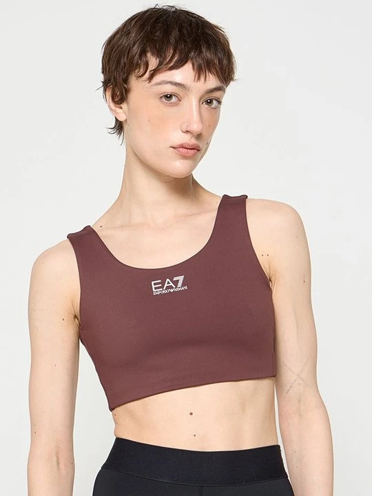 Zdjęcie produktu Stanik sportowy z lekkim wsparciem EA7 Emporio Armani brązowy