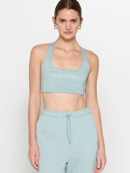 Zdjęcie produktu Stanik sportowy z średnim wsparciem Calvin Klein jasnoniebieski
