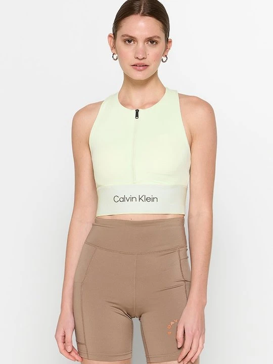 Zdjęcie produktu Stanik sportowy z średnim wsparciem Calvin Klein jasnozielony