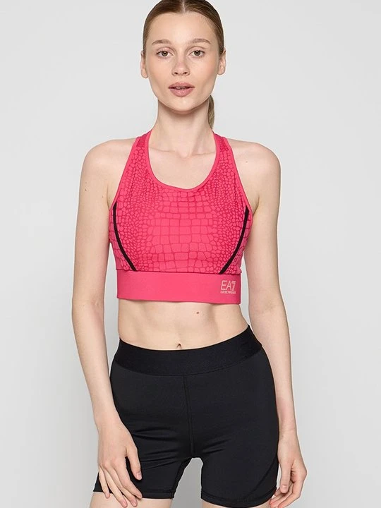 Zdjęcie produktu Stanik sportowy z średnim wsparciem EA7 Emporio Armani różowy