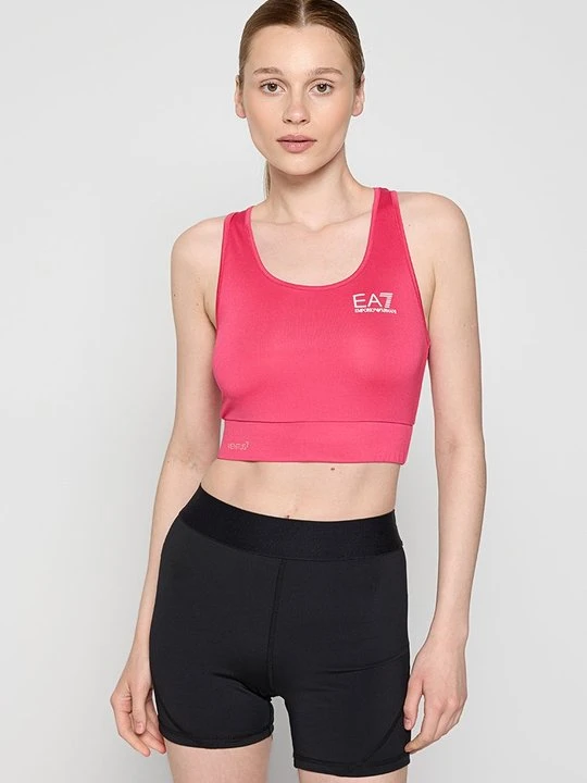 Zdjęcie produktu Stanik sportowy z średnim wsparciem EA7 Emporio Armani różowy