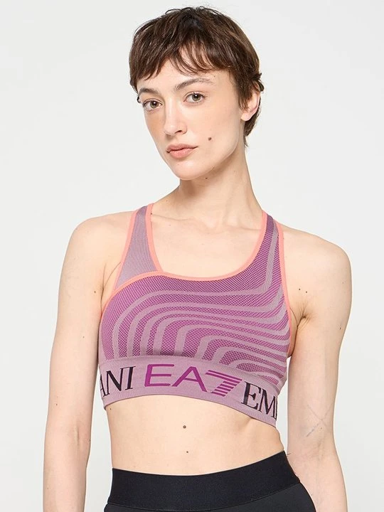 Zdjęcie produktu Stanik sportowy z średnim wsparciem EA7 Emporio Armani liliowy