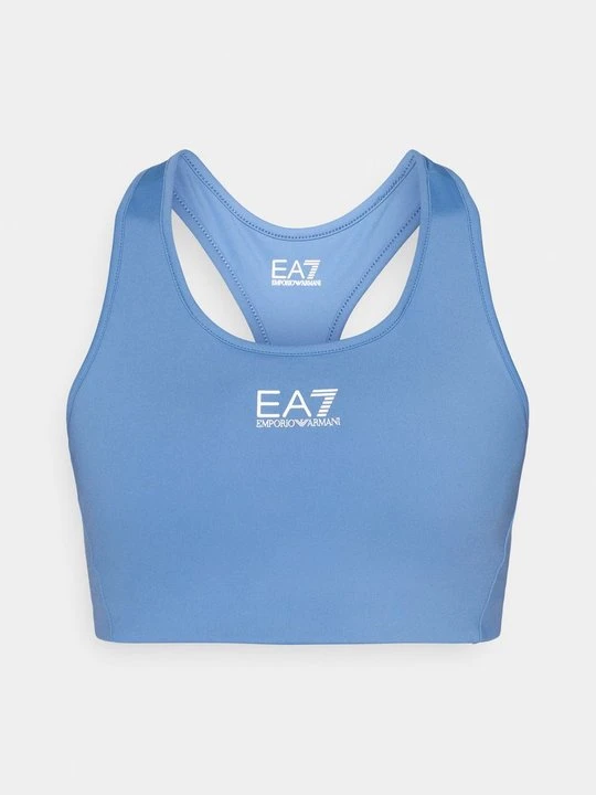 Zdjęcie produktu Stanik sportowy z średnim wsparciem EA7 Emporio Armani niebieski
