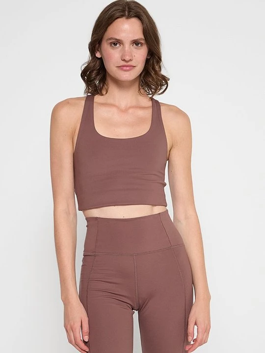 Zdjęcie produktu Stanik sportowy z średnim wsparciem Girlfriend Collective taupe
