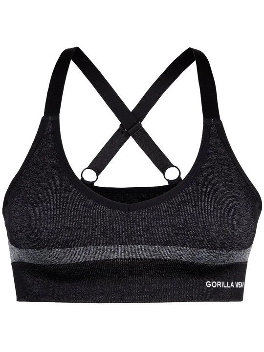 Zdjęcie produktu Stanik sportowy z średnim wsparciem Gorilla Wear czarny