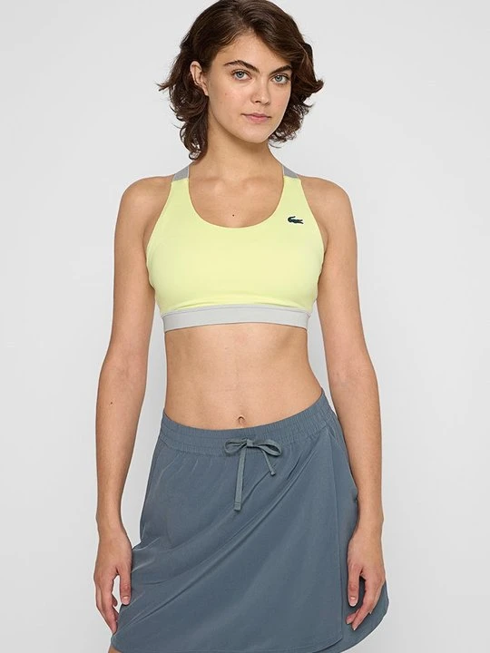 Zdjęcie produktu Stanik sportowy z średnim wsparciem Lacoste żółty