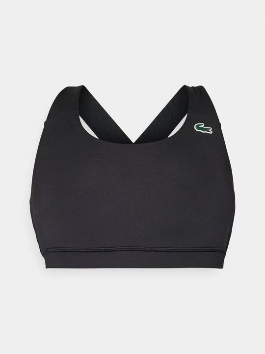 Zdjęcie produktu Stanik sportowy z średnim wsparciem Lacoste czarny