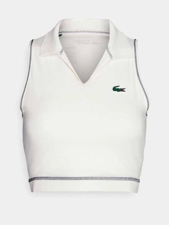 Zdjęcie produktu Stanik sportowy z średnim wsparciem Lacoste mleczny