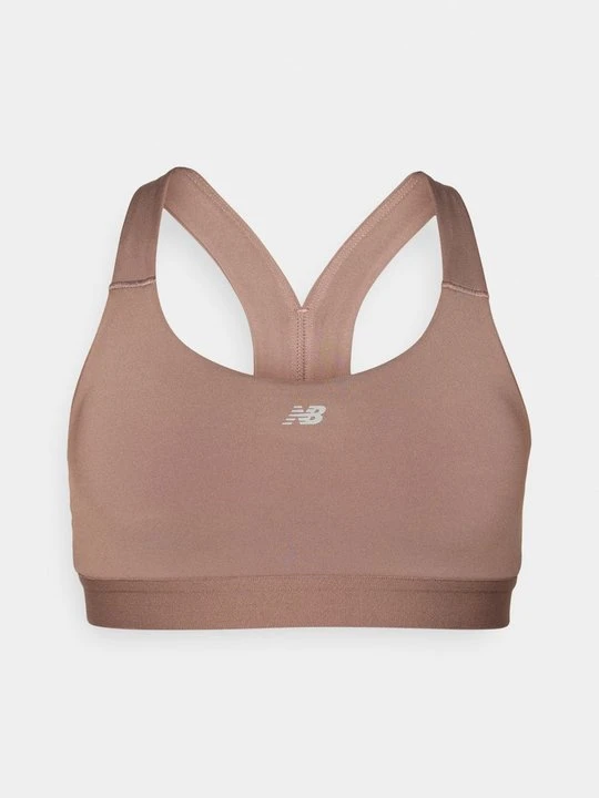 Zdjęcie produktu Stanik sportowy z średnim wsparciem New Balance brązowy
