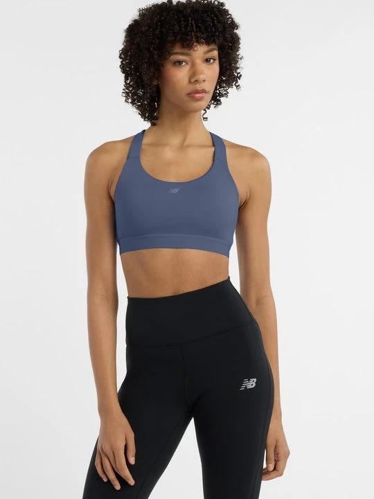 Zdjęcie produktu Stanik sportowy z średnim wsparciem New Balance niebieski melanż