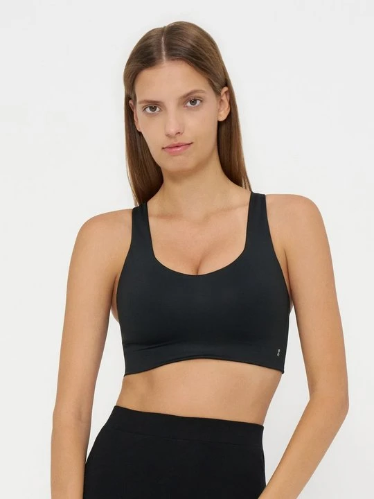 Zdjęcie produktu Stanik sportowy z średnim wsparciem On czarny