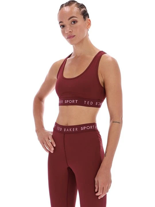 Zdjęcie produktu Stanik sportowy z średnim wsparciem Ted Baker bordowy