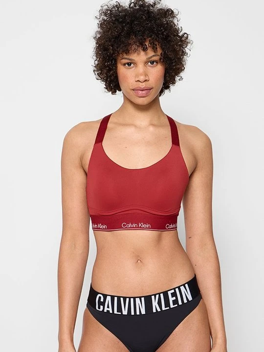 Zdjęcie produktu Stanik sportowy z wysokim wsparciem Calvin Klein jagodowy