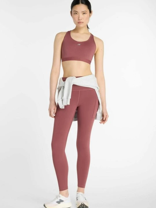 Zdjęcie produktu Stanik sportowy z wysokim wsparciem New Balance bordowy