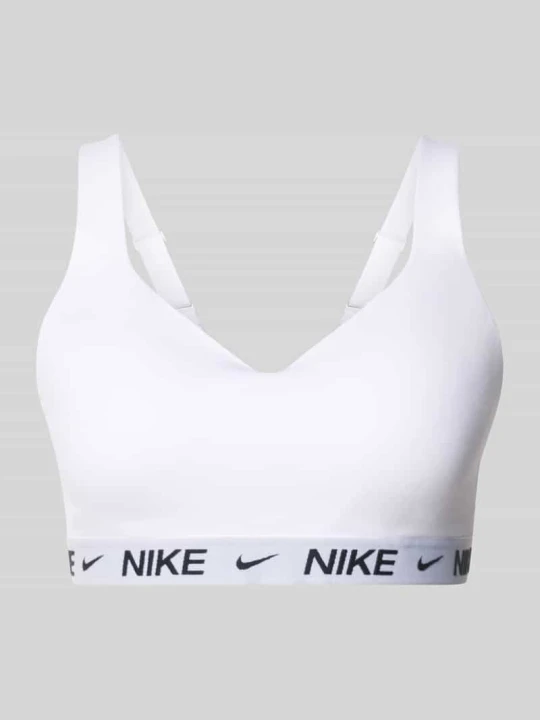 Zdjęcie produktu Stanik z detalami z logo i regulowanymi ramiączkami Nike Biały