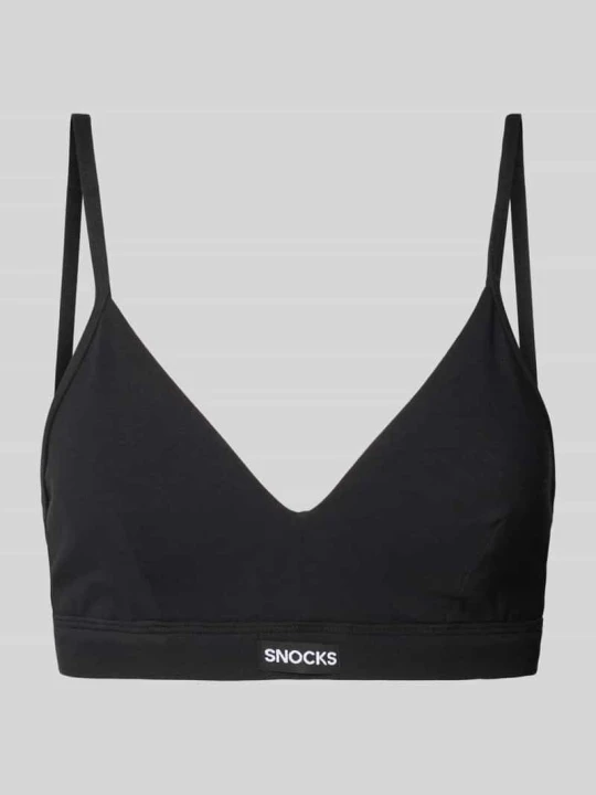 Zdjęcie produktu Stanik z detalem z logo Snocks Czarny
