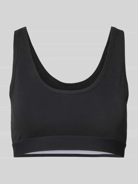 Zdjęcie produktu Bustier z elastycznym pasem i detalem z logo Snocks Czarny