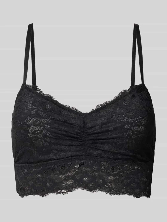 Zdjęcie produktu Bustier z koronką i regulowanymi ramiączkami Snocks Czarny