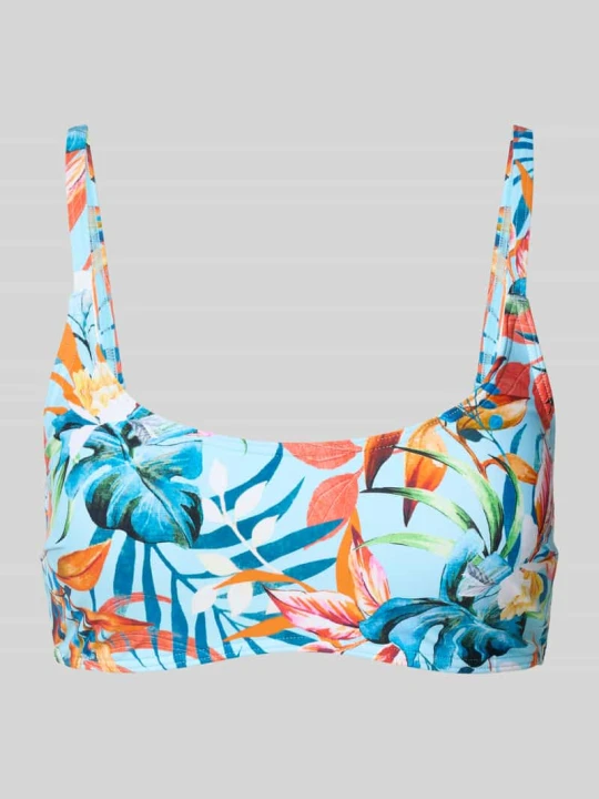 Zdjęcie produktu Top bikini z kwiatowym nadrukiem na całej powierzchni model ‘Caru’ Venice Beach Jasnoniebieski