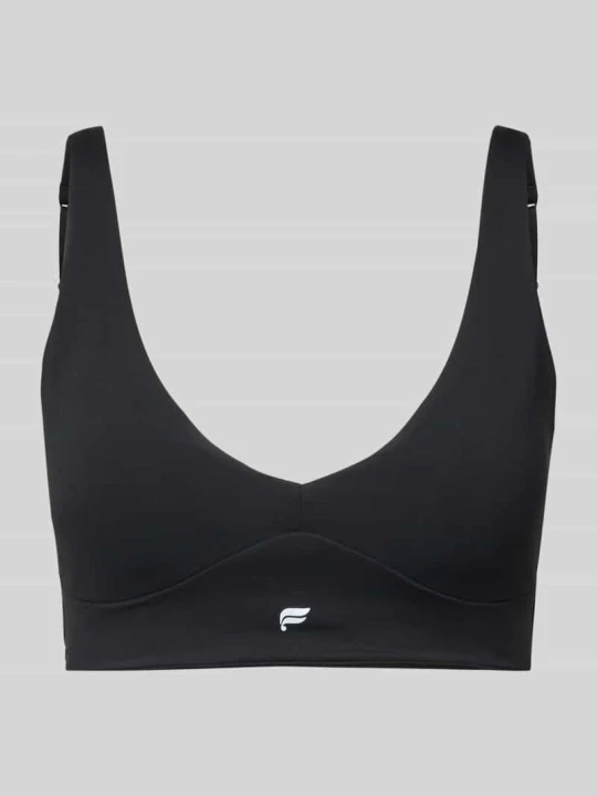 Zdjęcie produktu Stanik z nadrukiem z logo Model 'PURELUXE LONGLINE' Fabletics Czarny