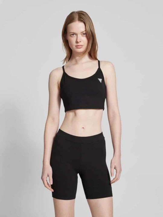 Zdjęcie produktu Stanik z naszywką z logo model ‘CROCUS’ Guess Czarny
