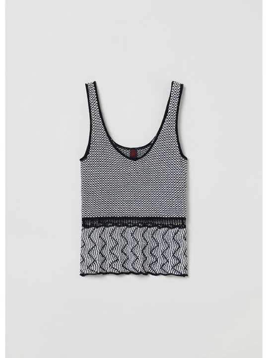 Zdjęcie produktu STEFANEL Top w kolorze czarno-białym rozmiar: M