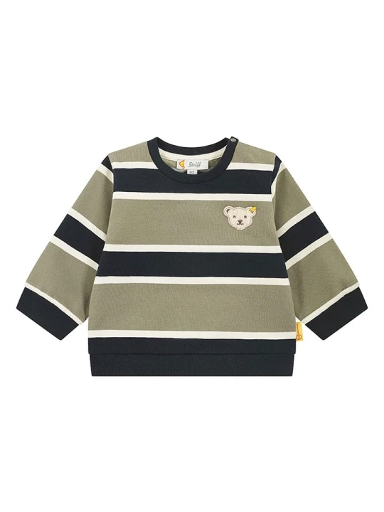 Zdjęcie produktu Steiff Bluza w kolorze czarno-oliwkowym rozmiar: 86
