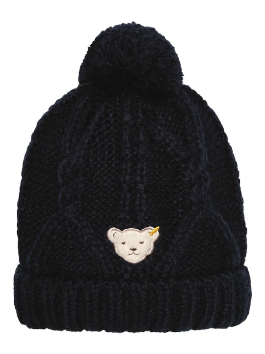 Zdjęcie produktu Steiff Czapka dzianinowa w kolorze czarnym rozmiar: 53 cm